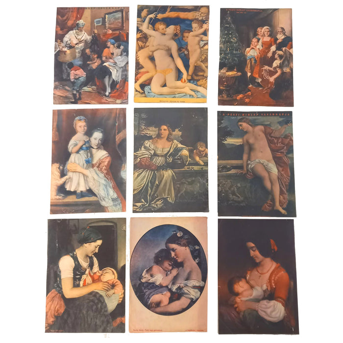 Vintage Ephemera Art Prints 1930 Classical Family Mother Child Venus Bronzino Titian