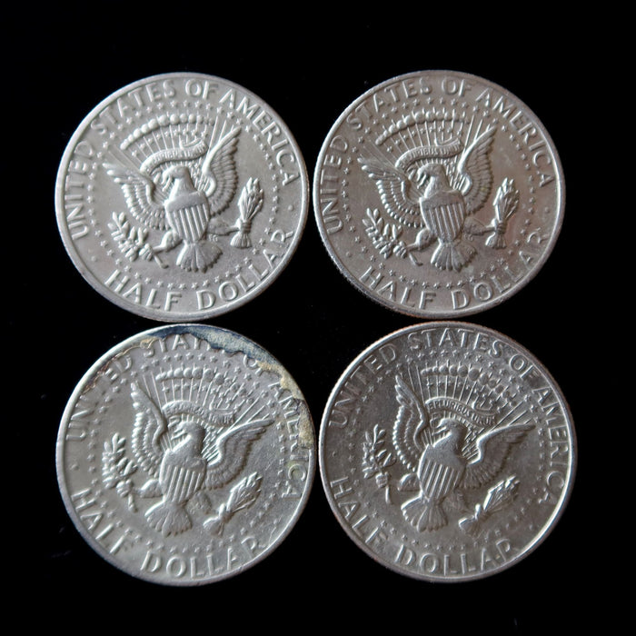Vintage Kennedy Half Dollar Lot of 4 Sequential 1971-74 Circulated Coin Set