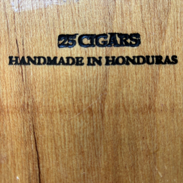 Vintage Puros Reales Wood Cigar Box Crystal Storage Case