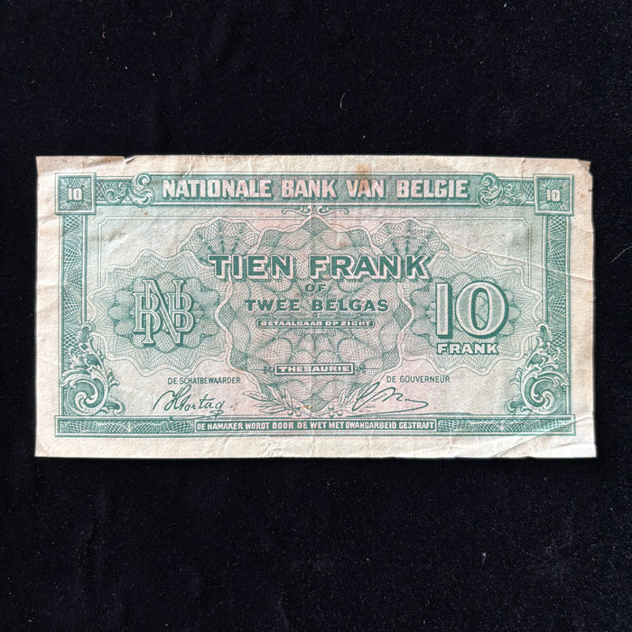 Vintage Banknote Set Belgian Francs Belgas Royal Portraits Bilingual Lot 3pc