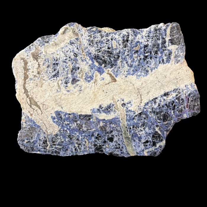 Sodalite Stone Blue White Crystal Thick Slab Charger 5lb