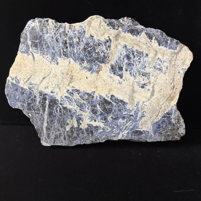 Sodalite Stone Blue White Crystal Thick Slab Charger 5lb
