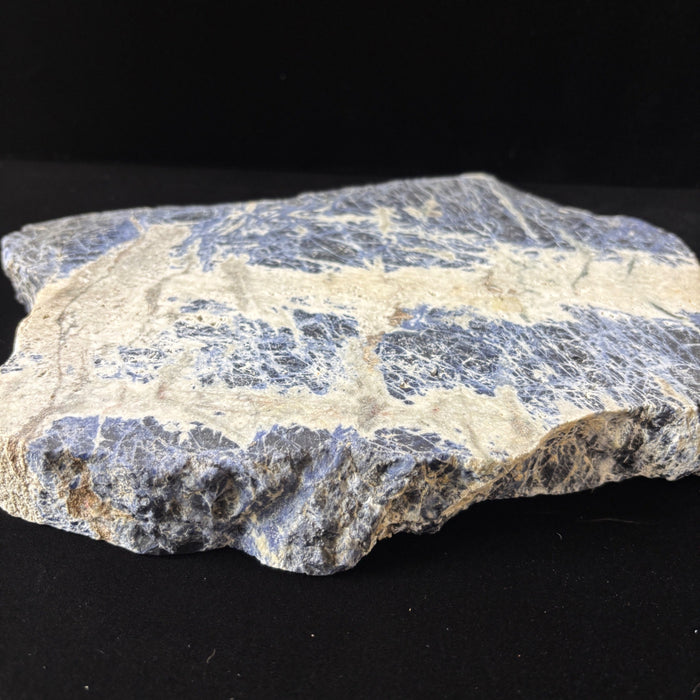 Sodalite Stone Blue White Crystal Thick Slab Charger 5lb