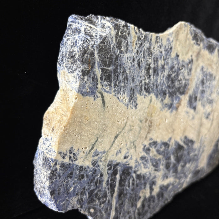 Sodalite Stone Blue White Crystal Thick Slab Charger 5lb