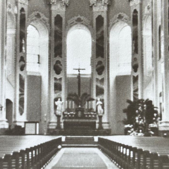 Vintage Postcard RPPC Mannheim Germany Jesuit Church Baroque Architecture Stucco