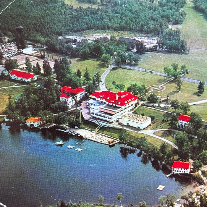 Vintage Postcard Lot New Hampshire Lake Tarleton Club Classic Cars Autumn Trees