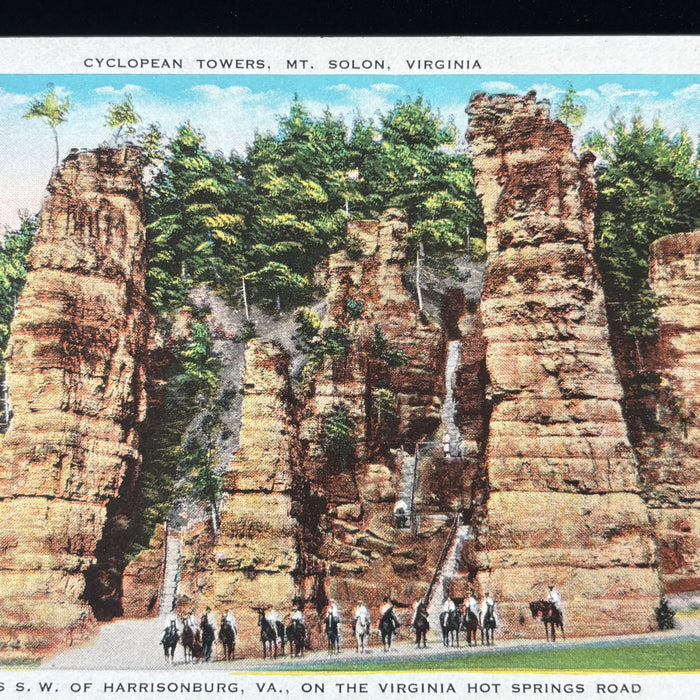 Vintage Postcard Lot Fishing VA Natural Bridge Chimneys Falls Springs Horses