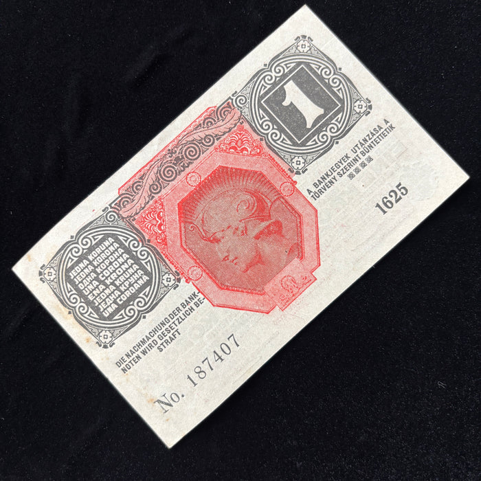 Antique Banknote 1916 Set Austro-Hungarian Deutschosterreich Overprint Kronen Lot 2pc