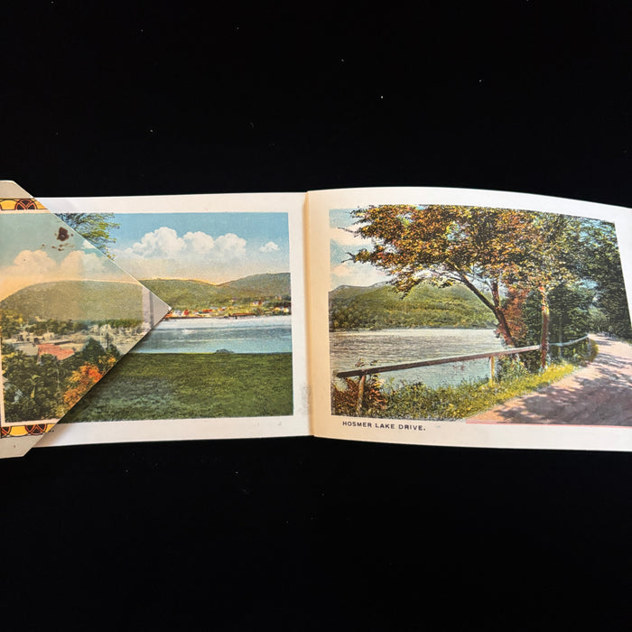 Antique Postcard 1923 Folding Souvenir Camden Maine Accordion Social History