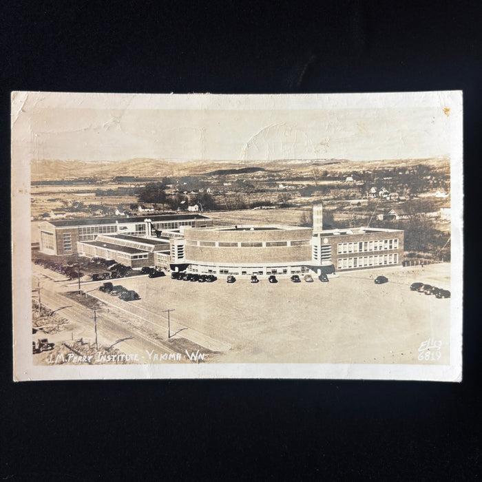 Vintage Postcard RPPC 1942 WW2 Military Mail Perry Institute Yakima WA Air Force