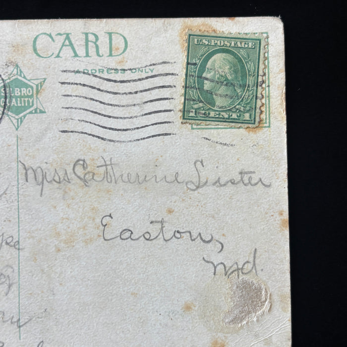 Antique Postcard 1922 Hello Girls Mail Chester PA Deshong Memorial Art Gallery