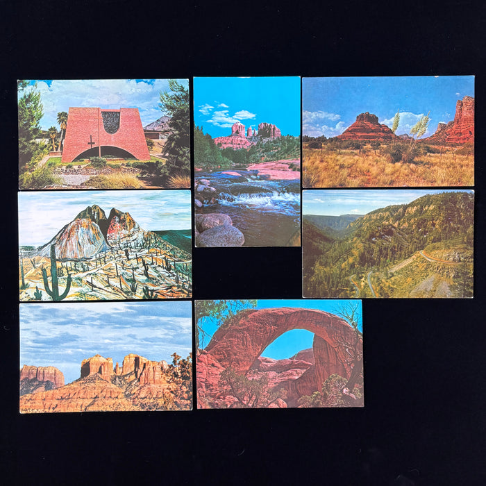 Vintage Postcard Lot Red Rocks Sedona Oak Creek Canyon Rainbow Bridge Bell AZ