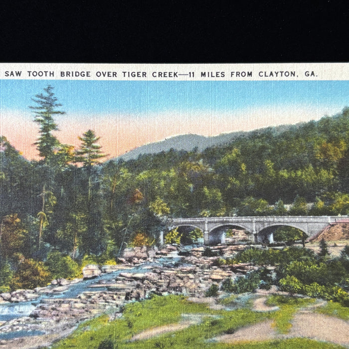 Vintage Postcard Lot GA Travel Goat Rock Dam Columbus Saw Tooth Bridge Clayton