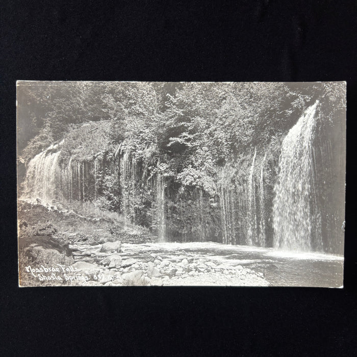 Vintage Postcard RPPC Mossbrae Waterfalls California Wilderness Shasta Springs