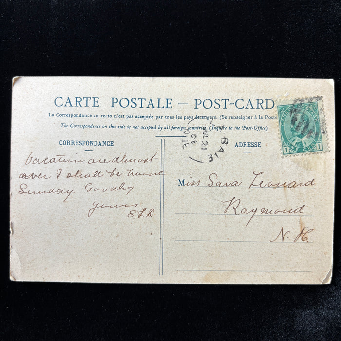 Antique Postcard 1908 Lost History Quebec Convent Sisters Assumption Posted NH