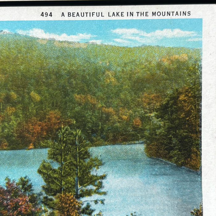 Vintage Postcard Lot 3 Waving Men Cars Highway Drive Appalachian Mountains Lake