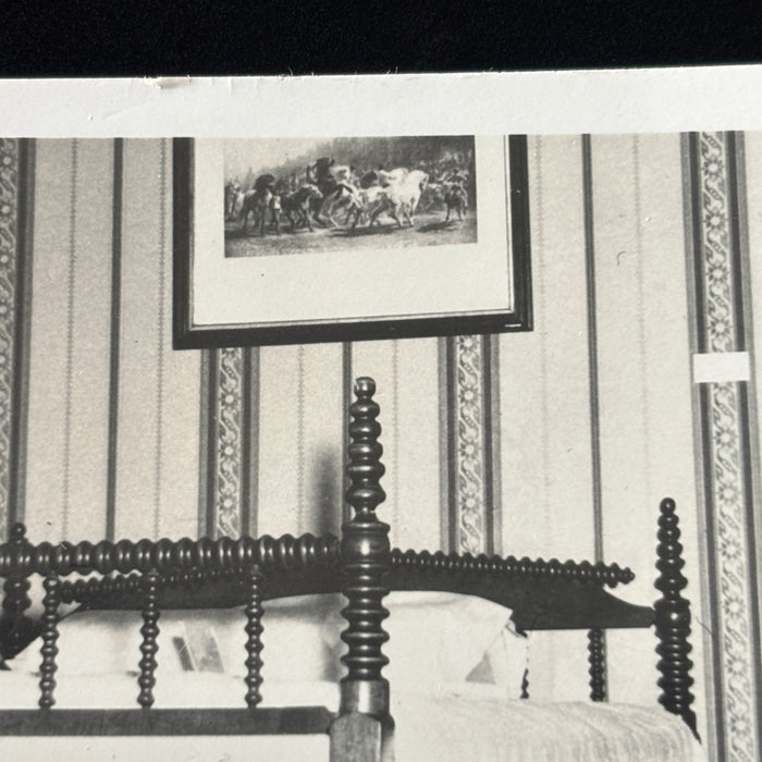 Vintage Postcard RPPC Lincoln Death Room Petersen House Washington DC Spool Bed