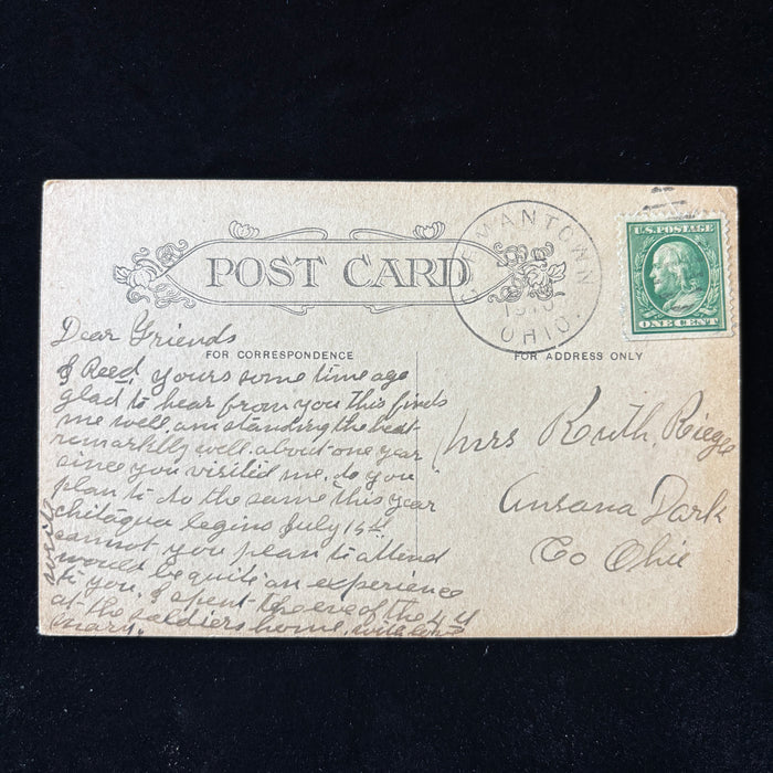 Antique Postcard 1910 Boulevard Dayton OH Germantown Soldiers Home Chautauqua