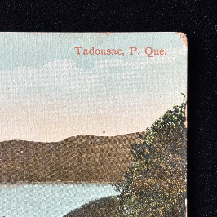 Antique Postcard 1911 Father Death Tadousac Quebec Canada Admiral Stamp to NH