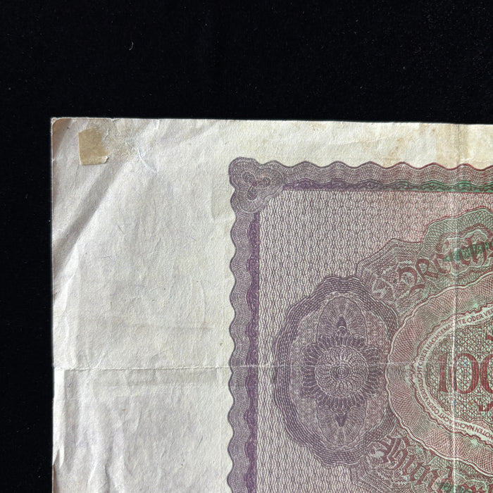Antique Banknote 1923 German 100000 Mark Reichsbanknote Weimar Republic Lot
