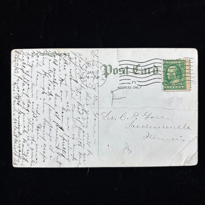 Antique Postcard 1912 Pensacola Florida Plaza City Hall Coca Cola Cigar Shop
