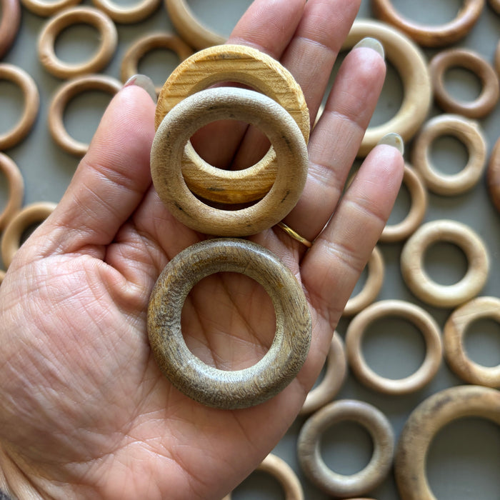 Display Stand Bundle: 51 Wood Rings for Balls, Eggs, Stones