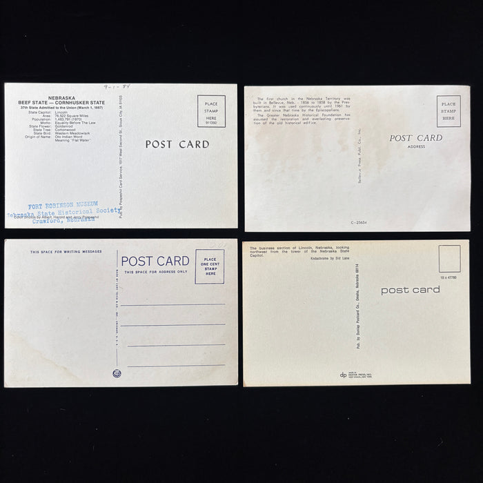 Vintage Postcard Lot Nebraska Greetings Lincoln Bellevue Church Scotts Bluff