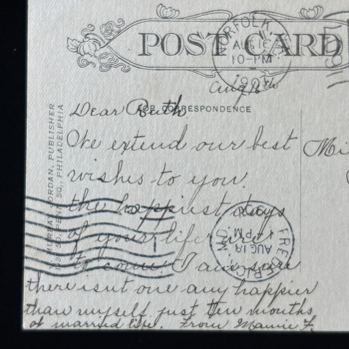 Antique Postcard 1907 Married Life Irony Jamestown Expo Norfolk VA Comic Romance