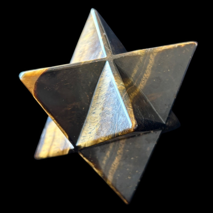 Tigers Eye Merkaba Star 3" Golden Brown Wounded Warrior