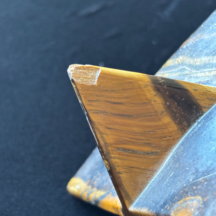 Tigers Eye Merkaba Star 3" Golden Brown Wounded Warrior