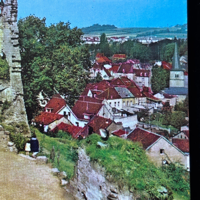 Vintage Postcard Valkenburg Netherlands Castle Ruins Holland Limburg Dutch Flag