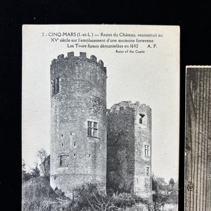 Vintage Postcards 1900s French Architecture Chateau Cinq-Mars Chartres Cathedral