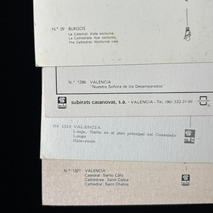 Vintage Postcard Lot Spain Valencia Burgos Cathedral Religion Art Architecture