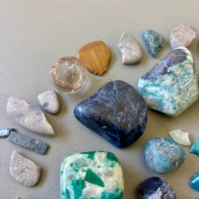 Crystal Tumbled Stone Bundle: Mandala Grid Wounded Warriors