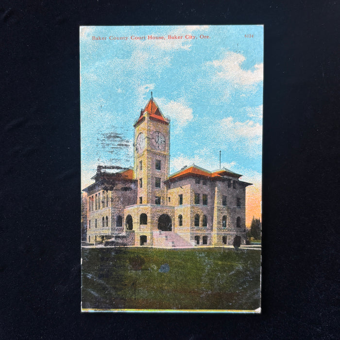 Vintage Postcard 1911 Baker County Court House Oregon City Old Gentleman Denver