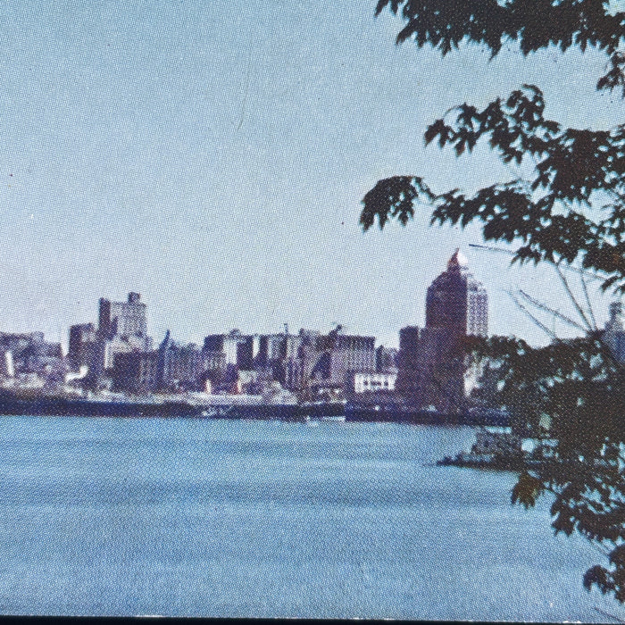 Vintage Postcard WW2 Passed Military Censorship Vancouver Canada Skyline Harbour