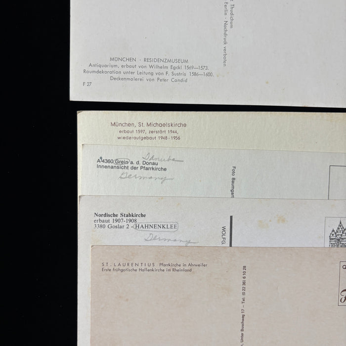 Vintage Postcard 5-Lot Germany Austria Church Interior Palace Hall Architecture