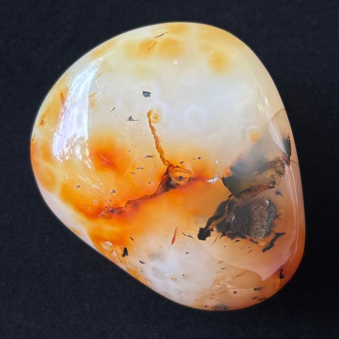 Carnelian Palm Stone Primal Spirit Fire Orange Crystal