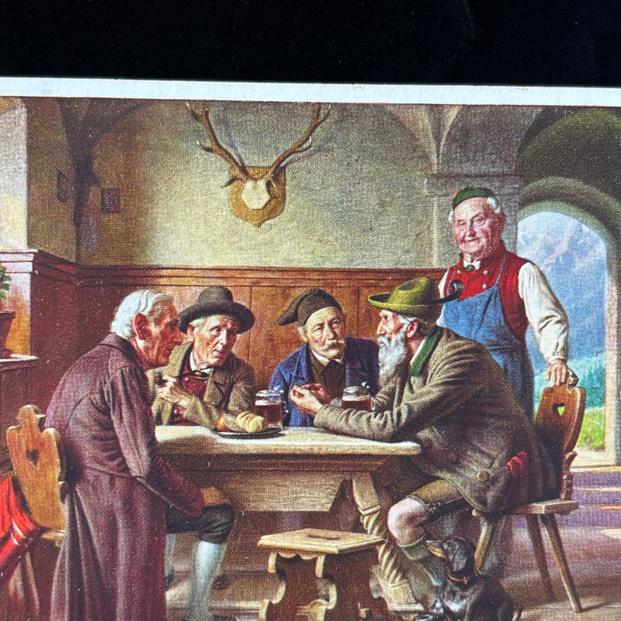 Antique Postcard Lot Alpine Life Hunter Bar Flirt German Austrian Tavern Ar