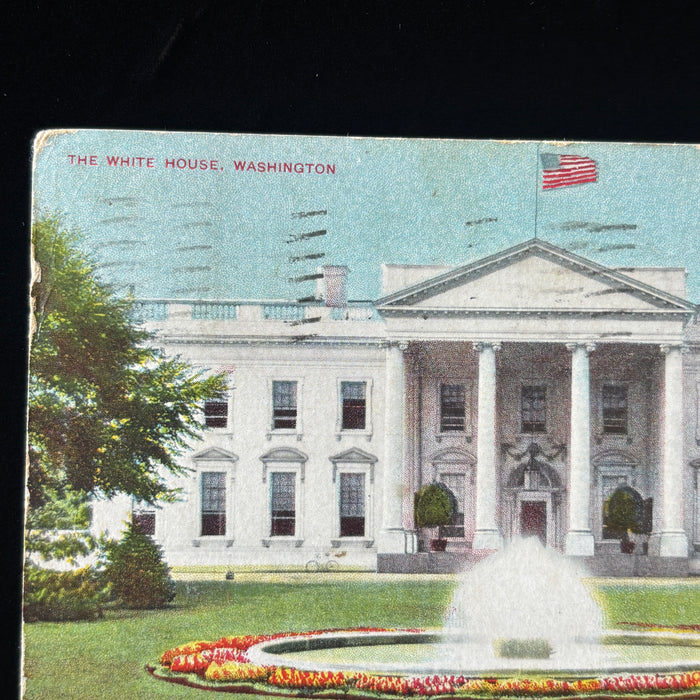 Antique 1909 Postcard White House Fountain Souvenir Posted East Otto Catt Co NY