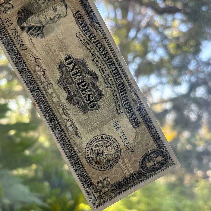 Vintage Banknote 1949 Philippines Victory Overprint Republic WWII Transition