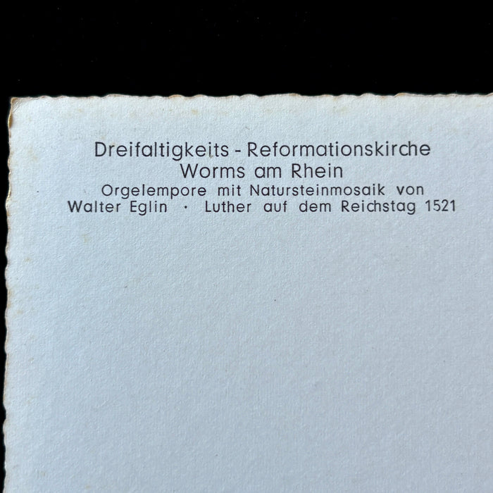 Vintage Postcard RPPC Pipe Organ Worms Germany Luther Church Dreifaltigkeits Art