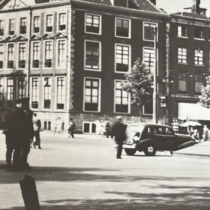 Vintage Postcard RPPC Den Haag Buitenhof Classic Cars Fountain Prison Gate Dutch
