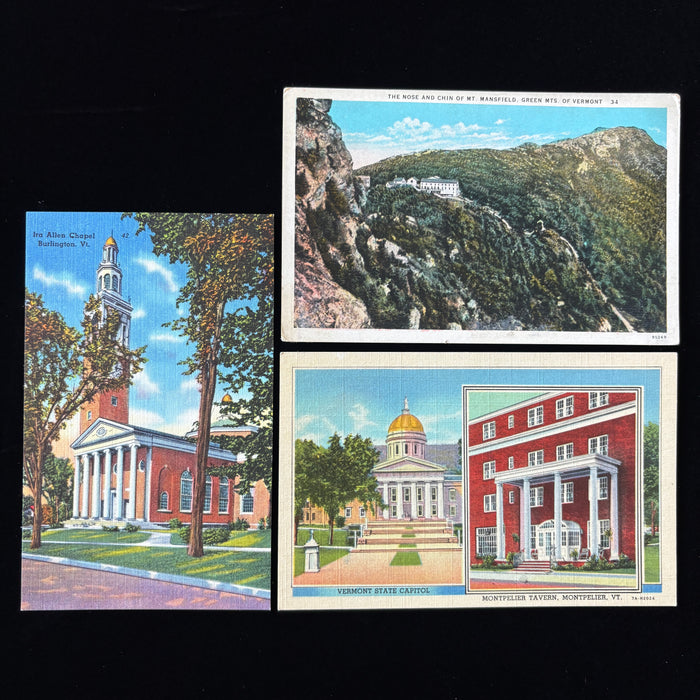 Vintage Postcard Lot Vermont Mountain Ira Chapel Montpelier Tavern Burlington