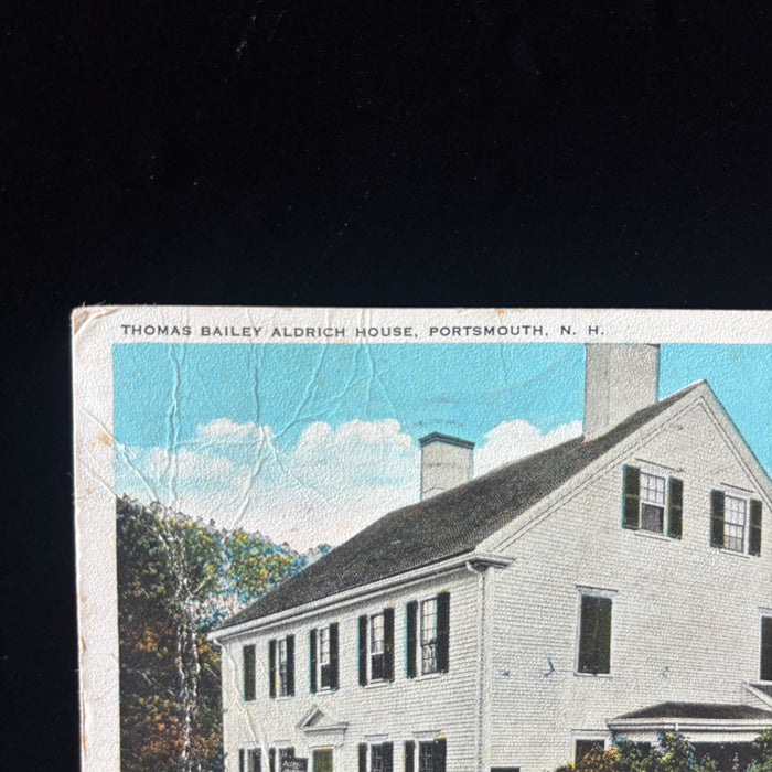 Antique Postcard 1928 Thomas Bailey Aldrich House Portsmouth NH Literary History