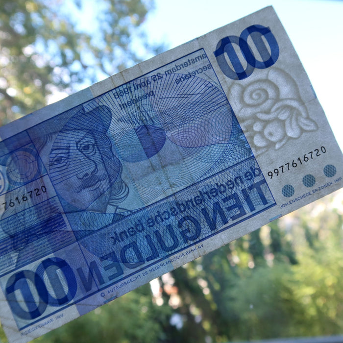 Vintage Banknote Dutch 10 Gulden Netherlands 1968 Pre-Euro UV Watermark Verified