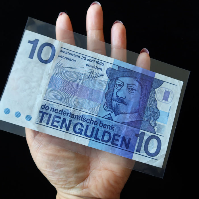 Vintage Banknote Dutch 10 Gulden Netherlands 1968 Pre-Euro UV Watermark Verified