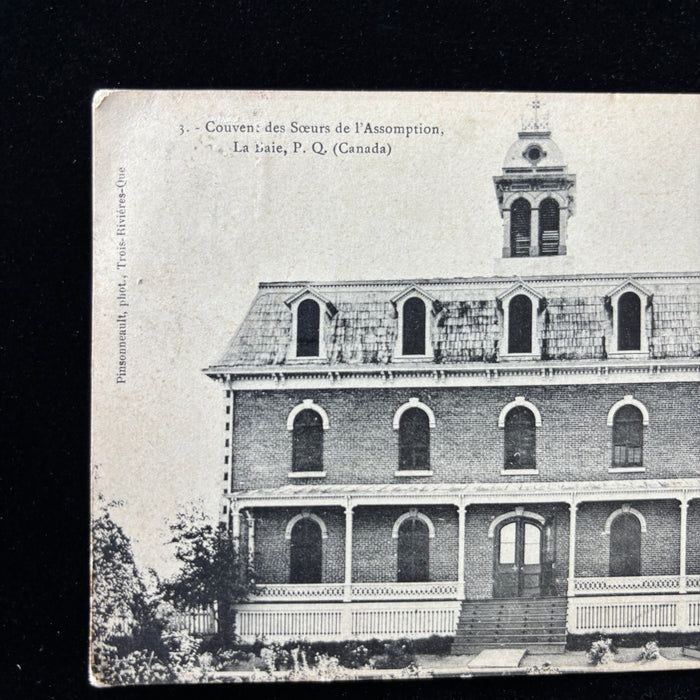 Antique Postcard 1908 Lost History Quebec Convent Sisters Assumption Posted NH