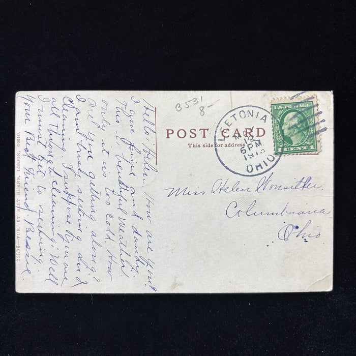 Antique Postcard 1913 Spring Cleaning Millers Clothing Public Square Lisbon Ohio
