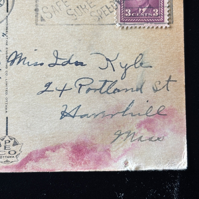 Vintage Postcard 1948 Daily Community Life Sussex New Brunswick Post Office